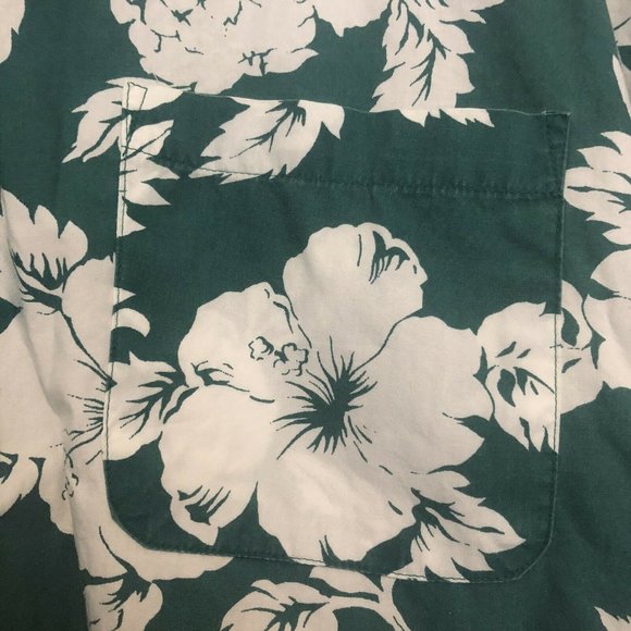 Vintage 90s GAP Made In Hong Kong Cotton Hawaiian Pineapple Floral Shirt Medium - Picture 3 of 12